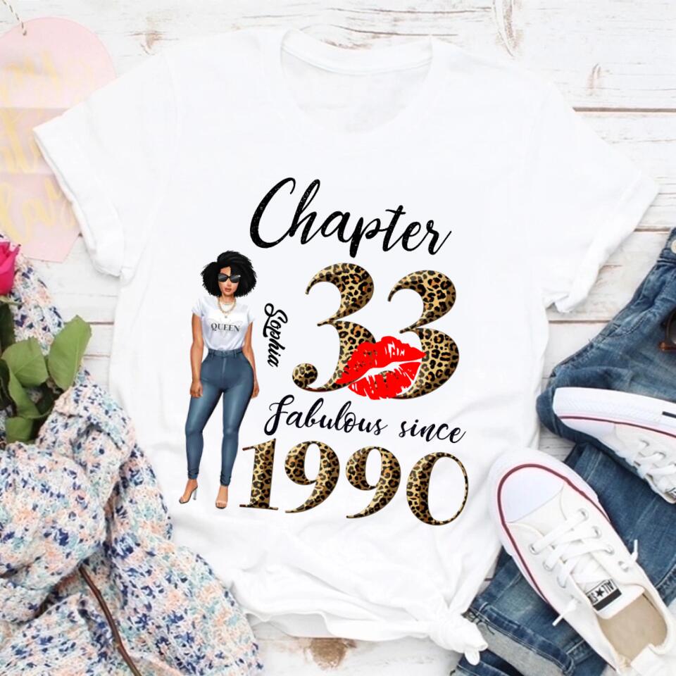 33rd birthday shirts for her, Personalised 33rd birthday gifts, 1990 t shirt, 33 and fabulous shirt, 33rd birthday shirt ideas, gift ideas 33rd birthday woman