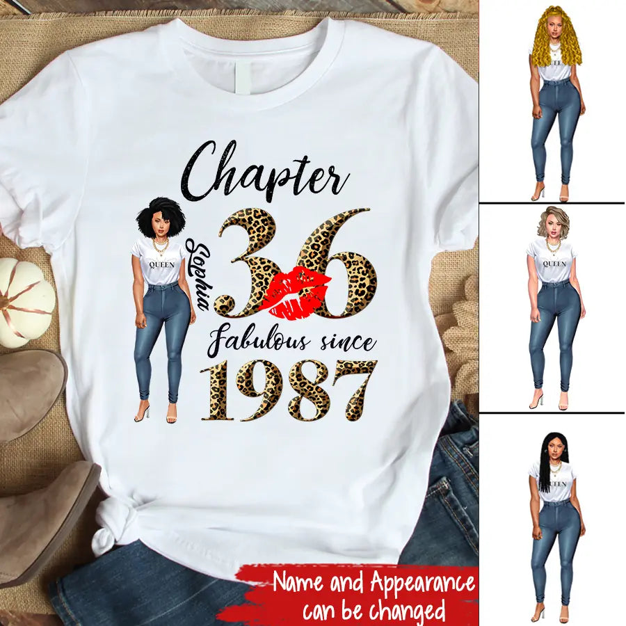 36th birthday shirts for her, Personalised 36th birthday gifts, 1987 t shirt, 36 and fabulous shirt, 36th birthday shirt ideas, gift ideas 36th birthday woman