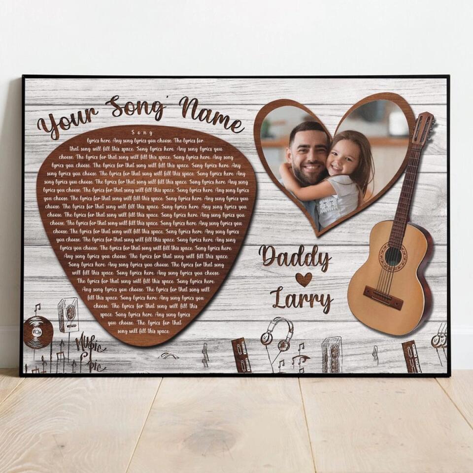 Personalized Song Lyrics Poster Prints Photo Custom Poster Printing Music Poster Gifts Wife Birthday Best Gifts For Husbands Decorative Wall Hanging