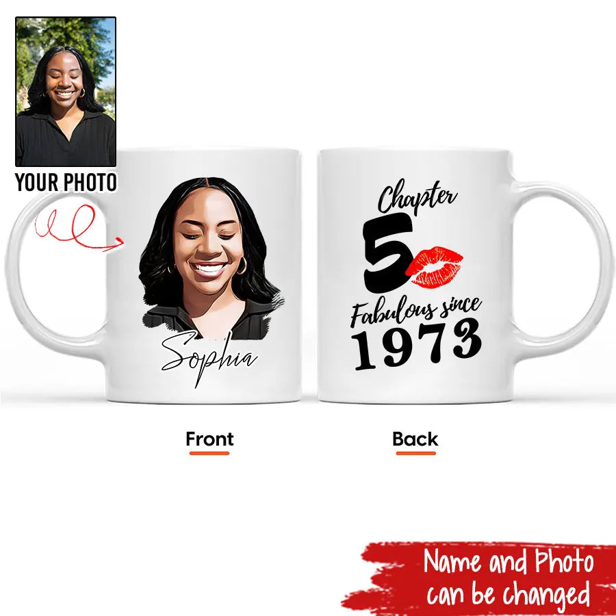 Personalised 50th birthday mug, Happy Birthday Mug, birthday mugs with photos, 50th birthday mug,  birthday gift cup with photo, coffee mug for birthday gift, happy birthday cup with name and photo