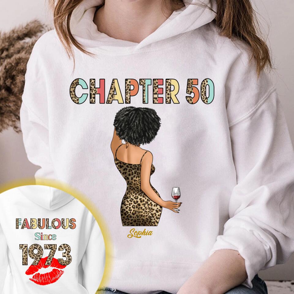 Chapter 50, Fabulous Since 1973 50th Birthday Unique T Shirt For Woman, Her Gifts For 50 Years Old , Turning 50 Birthday Cotton Shirt