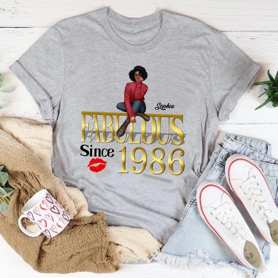 37th birthday shirts for her, Personalised 37th birthday gifts, 1986 t shirt, 37 and fabulous shirt, 37th birthday shirt ideas, gift ideas 37th birthday woman