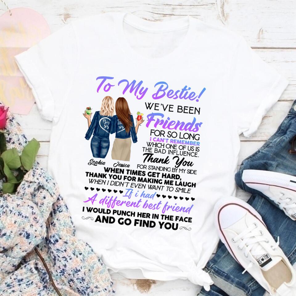 Personalized T Shirt, Sister Shirt, Gifts For Best Friends, Best Friend Shirts, Big Sister Shirt, Friend Shirt, Friends T Shirt Women