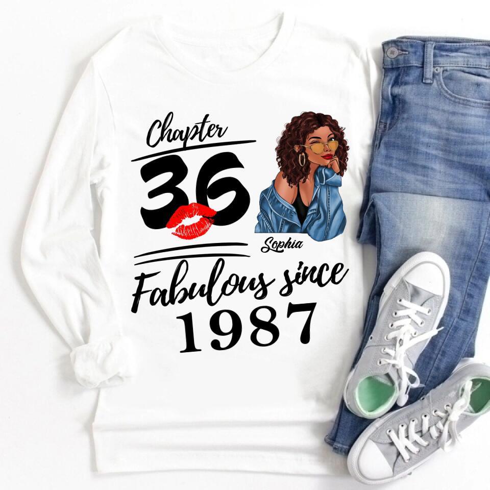 36th Birthday Shirts For Her, Personalised 36th Birthday Gifts, 1987 T Shirt, 36 And Fabulous Shirt, 36th Birthday Shirt Ideas, Gift Ideas 36th Birthday Woman