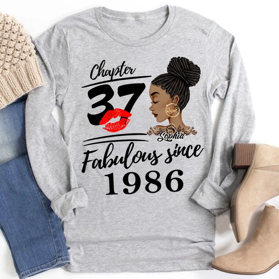 37th Birthday Shirts, Custom Birthday Shirts, Turning 37 Shirt, Gifts For Women Turning 37, 37 And Fabulous Shirt, 1986 Shirt, 37th Birthday Shirts For Her
