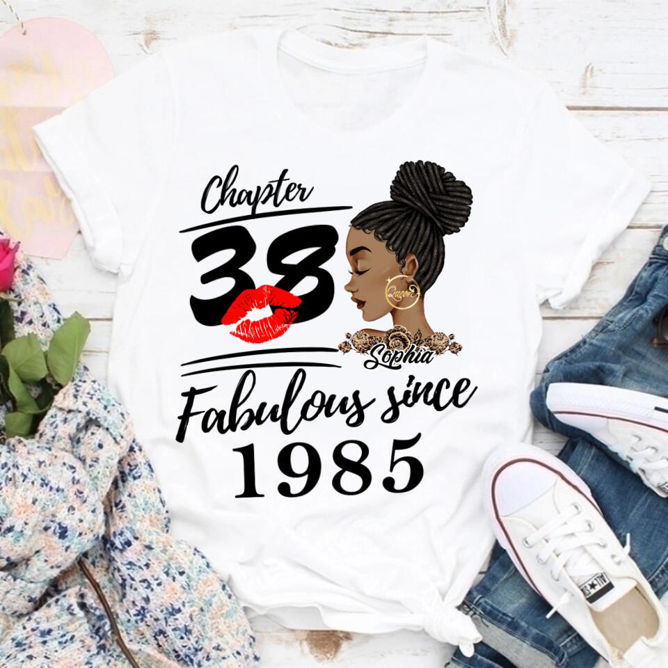 38th Birthday Shirts, Custom Birthday Shirts, Turning 38 Shirt, Gifts For Women Turning 38, 38 And Fabulous Shirt, 1985 Shirt, 38th Birthday Shirts For Her