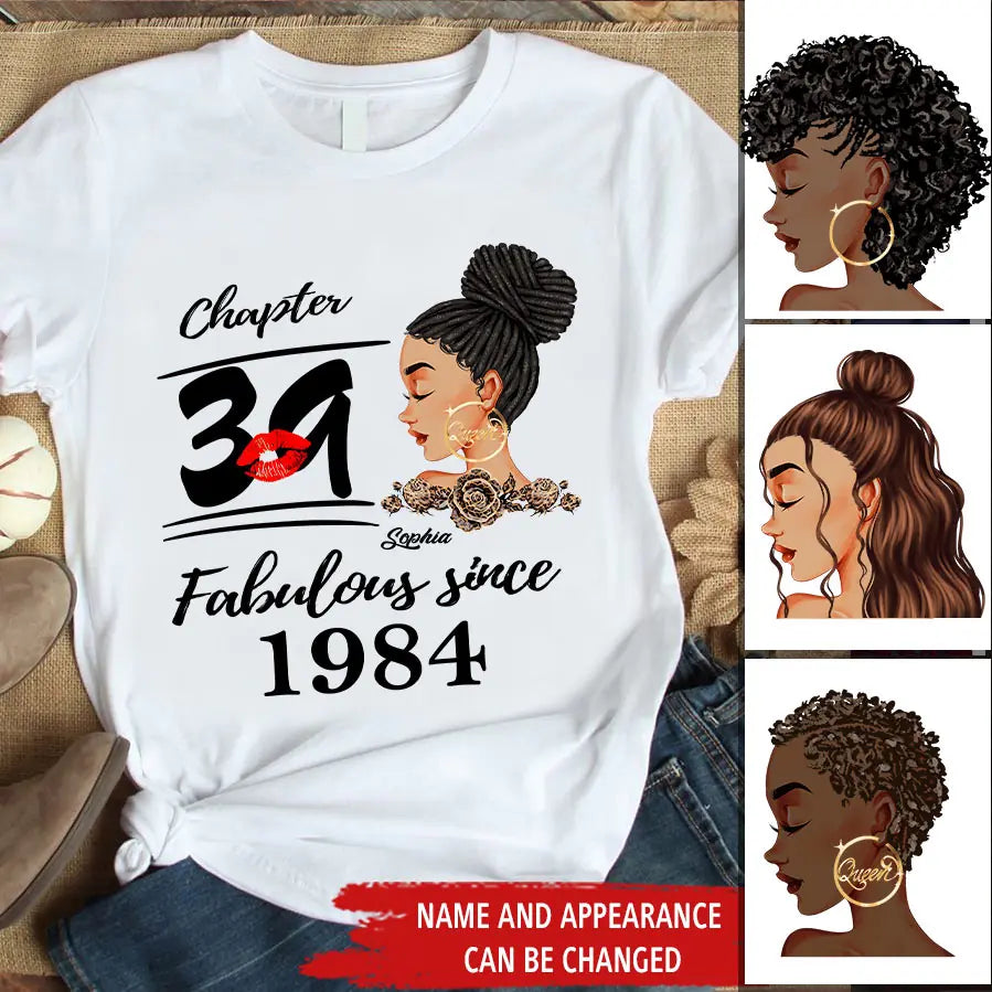 39th Birthday Shirts, Custom Birthday Shirts, Turning 39 Shirt, Gifts For Women Turning 39, 39 And Fabulous Shirt, 1984 Shirt, 39th Birthday Shirts For Her