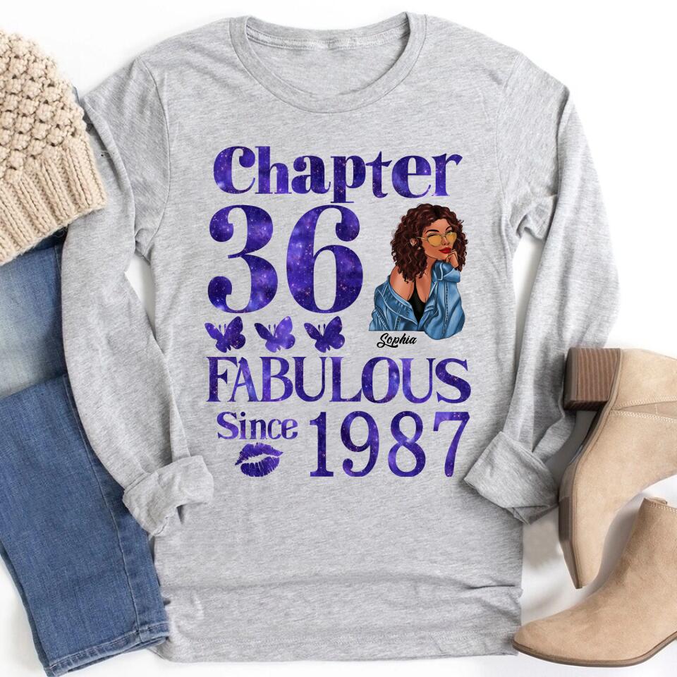 36th Birthday Shirts, Custom Birthday Shirts, Turning 36 Shirt, Gifts For Women Turning 36, 36 And Fabulous Shirt, 1987 Shirt, 36th Birthday Shirts For Her
