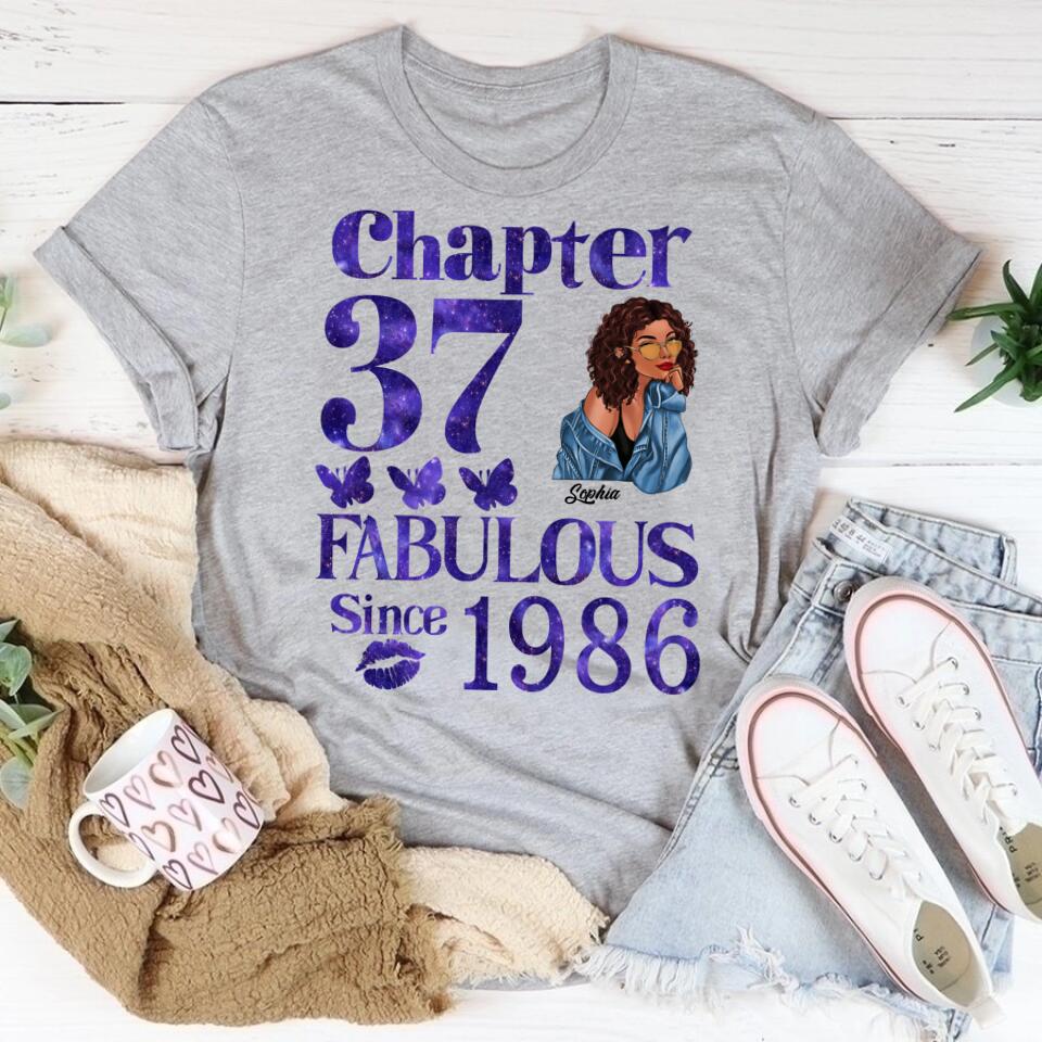 37th Birthday Shirts, Custom Birthday Shirts, Turning 37 Shirt, Gifts For Women Turning 37, 37 And Fabulous Shirt, 1986 Shirt, 37th Birthday Shirts For Her