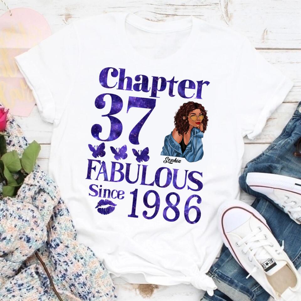 37th Birthday Shirts, Custom Birthday Shirts, Turning 37 Shirt, Gifts For Women Turning 37, 37 And Fabulous Shirt, 1986 Shirt, 37th Birthday Shirts For Her