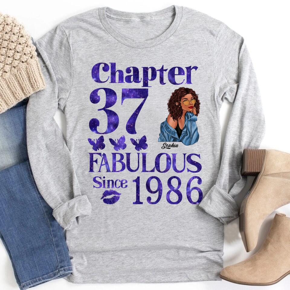 37th Birthday Shirts, Custom Birthday Shirts, Turning 37 Shirt, Gifts For Women Turning 37, 37 And Fabulous Shirt, 1986 Shirt, 37th Birthday Shirts For Her