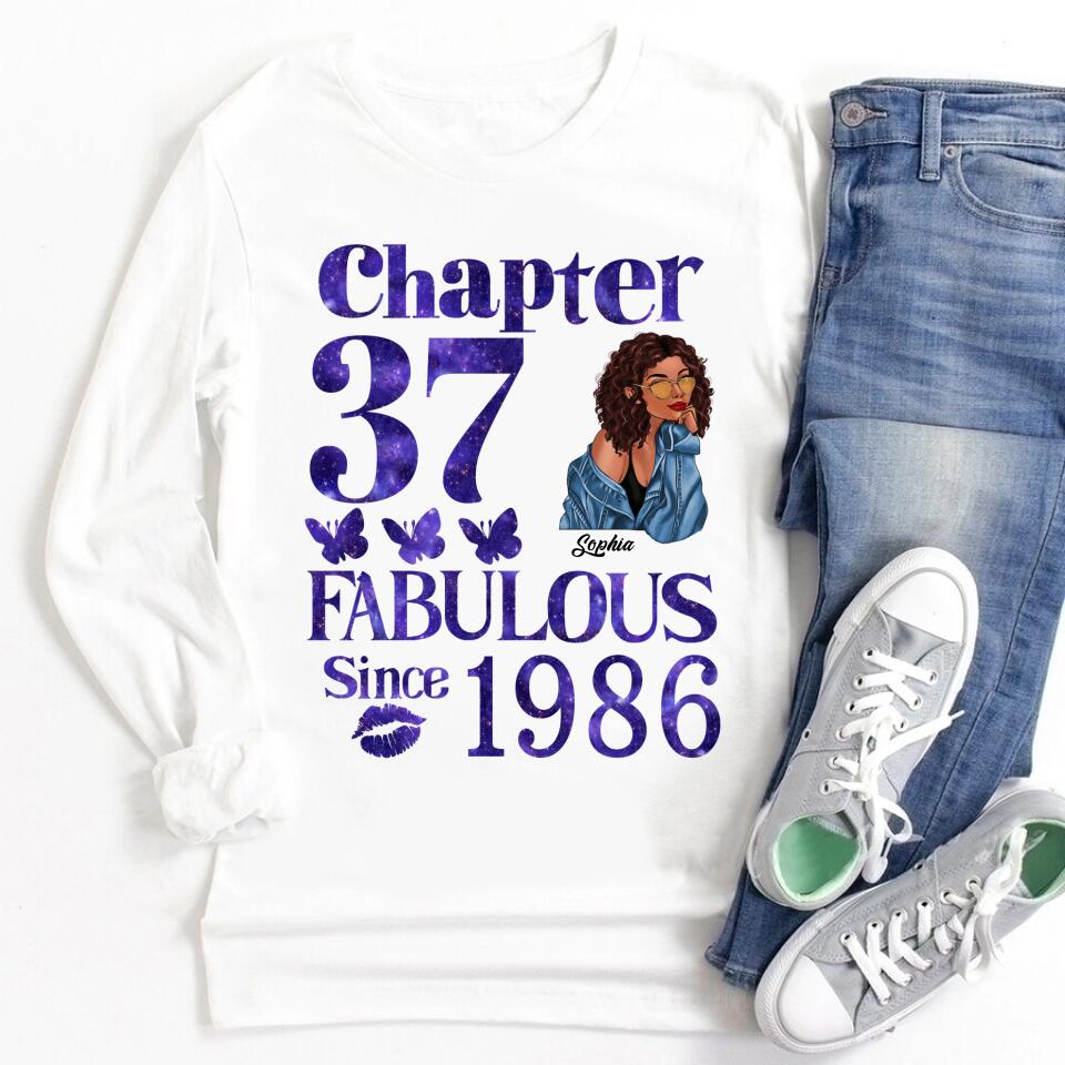 37th Birthday Shirts, Custom Birthday Shirts, Turning 37 Shirt, Gifts For Women Turning 37, 37 And Fabulous Shirt, 1986 Shirt, 37th Birthday Shirts For Her