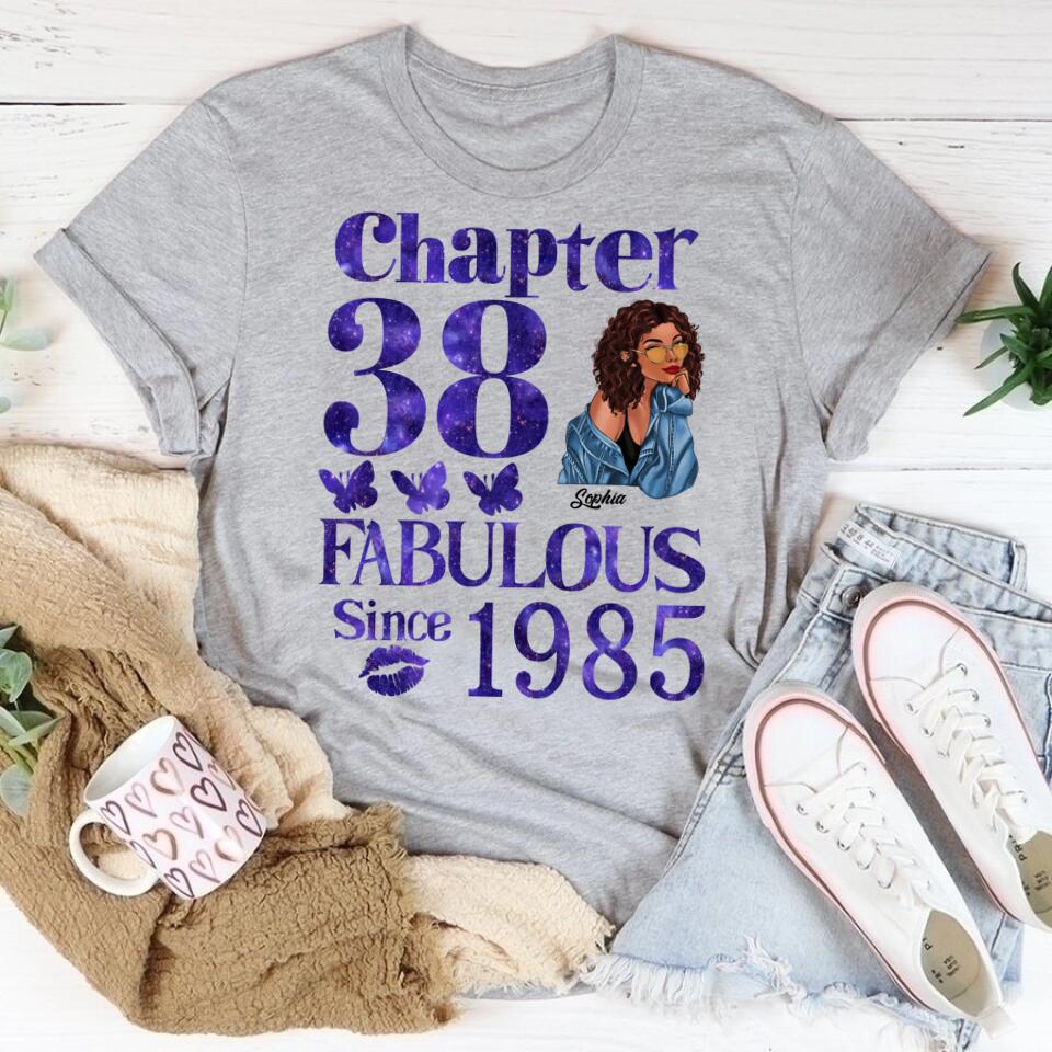 38th Birthday Shirts, Custom Birthday Shirts, Turning 38 Shirt, Gifts For Women Turning 38, 38 And Fabulous Shirt, 1985 Shirt, 38th Birthday Shirts For Her