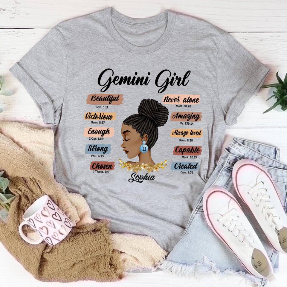 Custom Birthday Shirt, Gemini Zodiac t shirt, Gemini Birthday shirt, Gemini t shirts for ladies, Gemini queen t shirt, Gemini Queen Birthday shirt