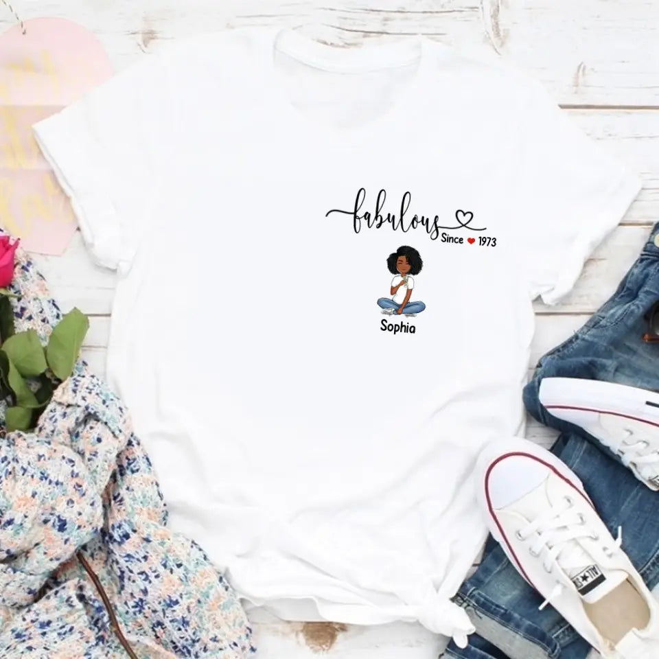 50th Birthday Shirts For Her, Personalised 50th Birthday Gifts, 1973 T Shirt, 50 And Fabulous Shirt, 50th Birthday Shirt Ideas