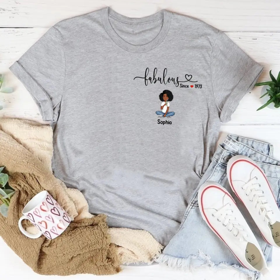 50th Birthday Shirts For Her, Personalised 50th Birthday Gifts, 1973 T Shirt, 50 And Fabulous Shirt, 50th Birthday Shirt Ideas