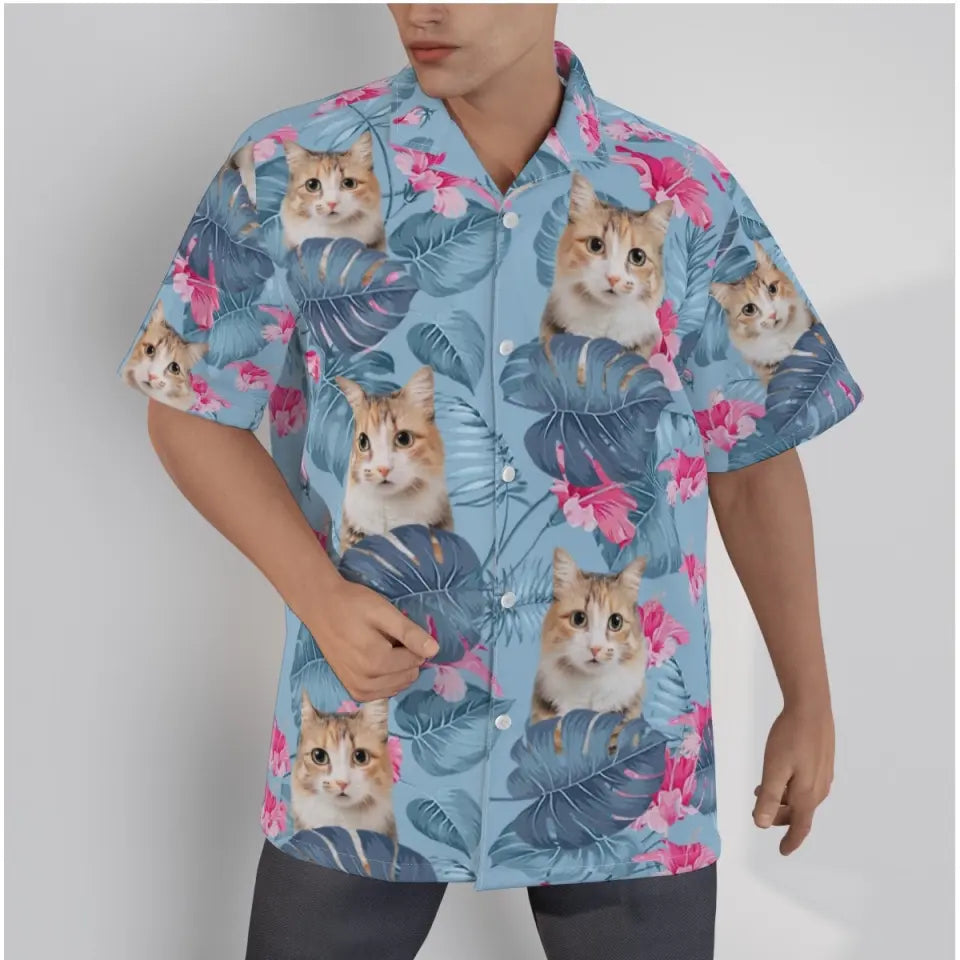 Custom Cat Shirt, Personalized Cat Shirt Cat Hawaiian, Gift For Dog Lover, Cat Mom Shirt, Cats Shirt, Cat Lover