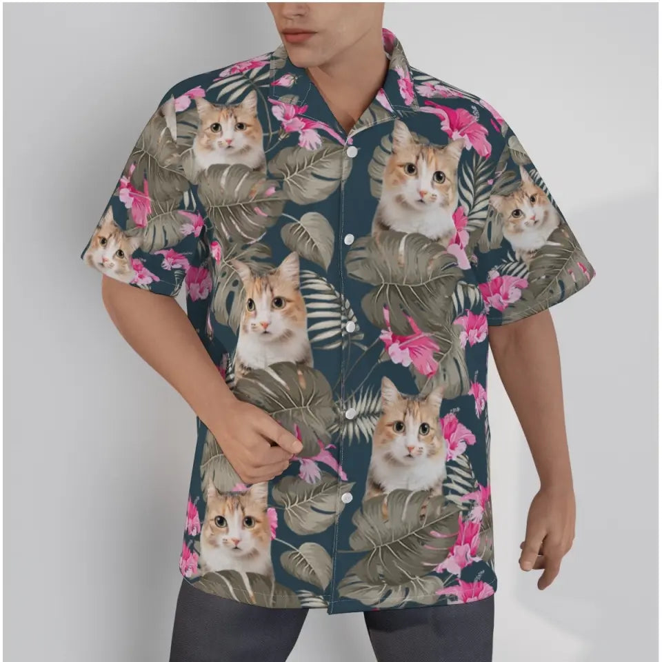 Custom Cat Shirt, Personalized Cat Shirt Cat Hawaiian, Gift For Dog Lover, Cat Mom Shirt, Cats Shirt, Cat Lover