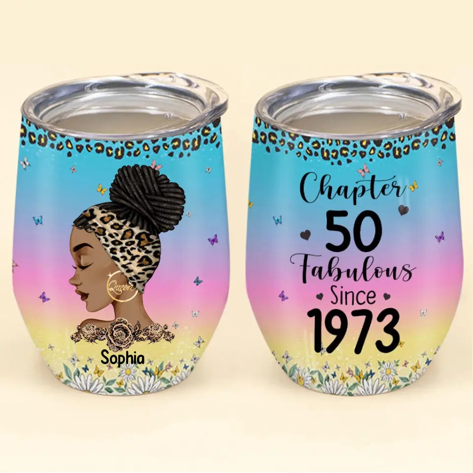 Personalized 50th Birthday Gifts, Personalized Wine Tumbler - 1973 50th Birthday Wine Tumbler, 50th Gift Ideas For Her