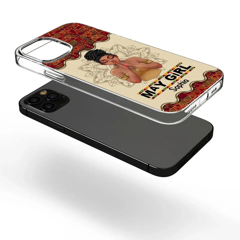 Personalized Clear Phone Case, Birthday Gift For May Queen, May birthday gifts, May Birthday Gift idea For Her