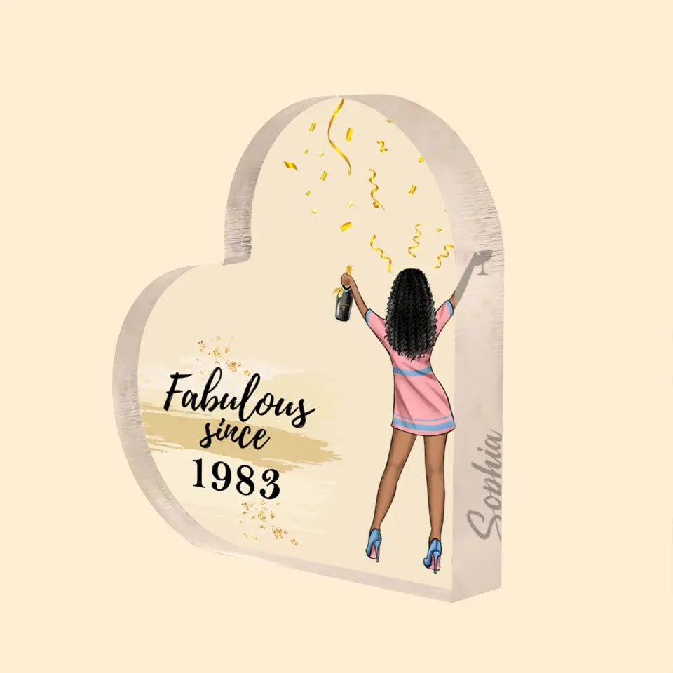 Custom Shape Acrylic Plaque, 50th Birthday Gifts For Her, 50 And Fabulous Gifts, Gift Ideas 50th Birthday Woman