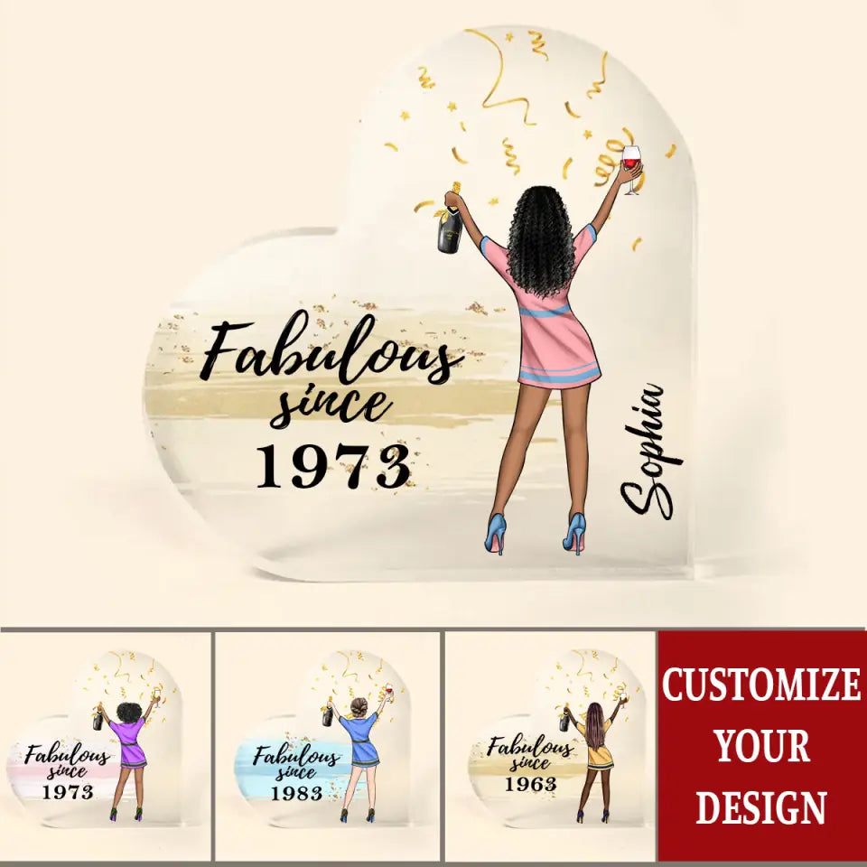 Custom Shape Acrylic Plaque, 50th Birthday Gifts For Her, 50 And Fabulous Gifts, Gift Ideas 50th Birthday Woman