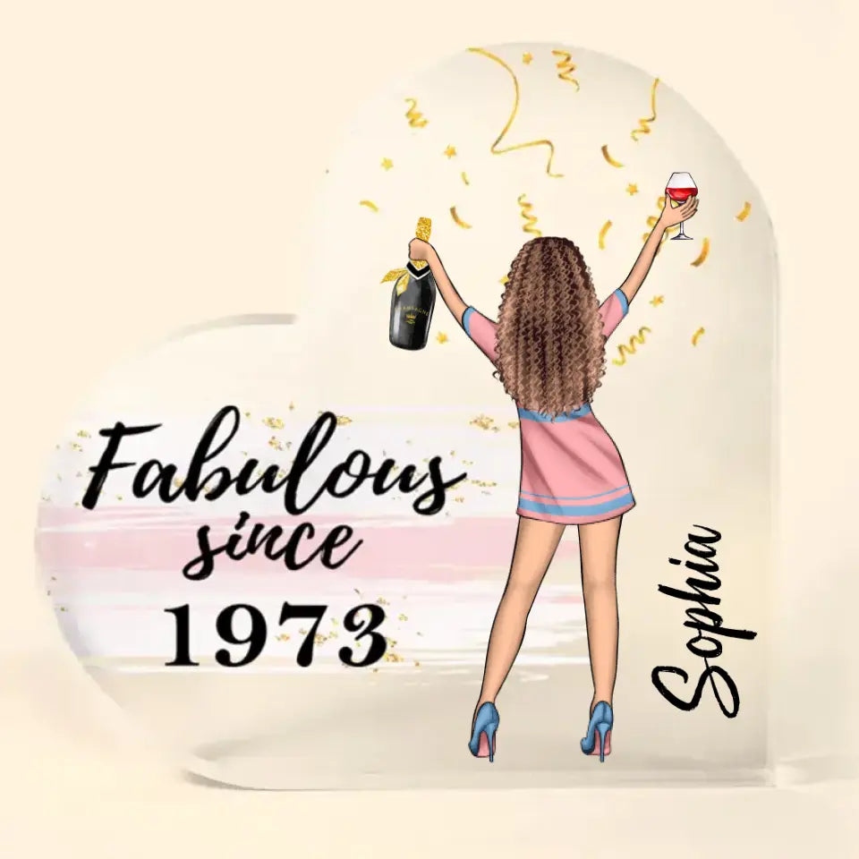Custom Shape Acrylic Plaque, 50th Birthday Gifts For Her, 50 And Fabulous Gifts, Gift Ideas 50th Birthday Woman