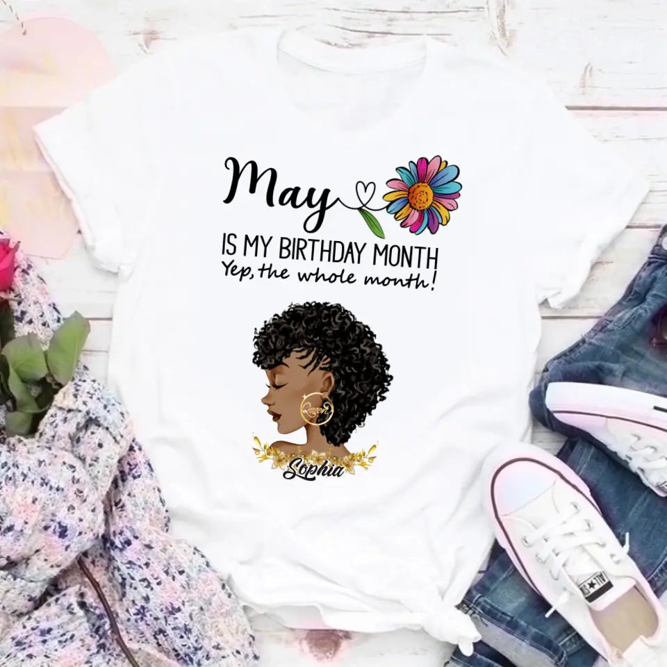 May Birthday Shirt, Custom Birthday Shirt, Queens are Born In May, May Birthday Shirts For Woman, May Birthday Gifts