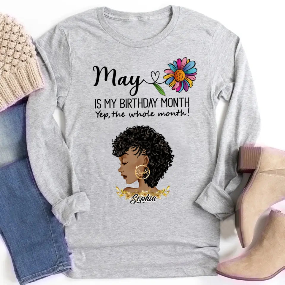 May Birthday Shirt, Custom Birthday Shirt, Queens are Born In May, May Birthday Shirts For Woman, May Birthday Gifts