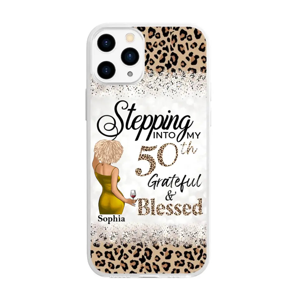 Personalized Clear Phone Case, 50th Birthday Gifts For Her, 50 And Fabulous Gifts, Gift Ideas 50th Birthday Woman