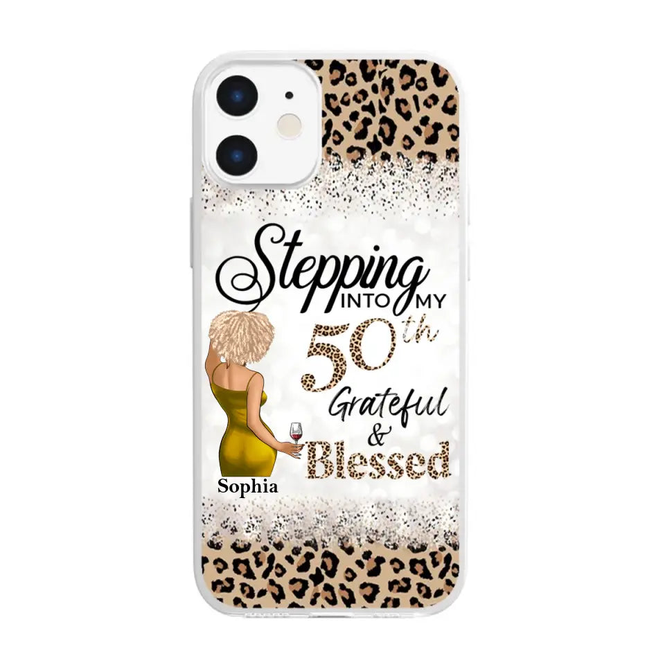 Personalized Clear Phone Case, 50th Birthday Gifts For Her, 50 And Fabulous Gifts, Gift Ideas 50th Birthday Woman