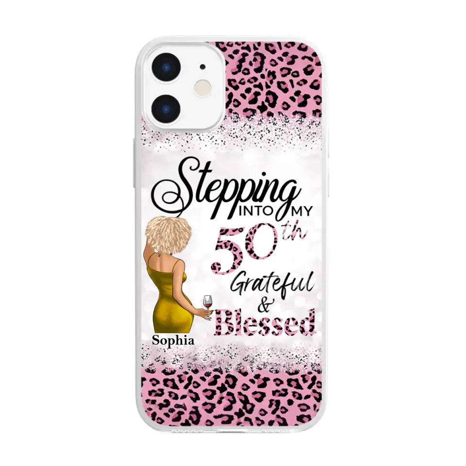Personalized Clear Phone Case, 50th Birthday Gifts For Her, 50 And Fabulous Gifts, Gift Ideas 50th Birthday Woman