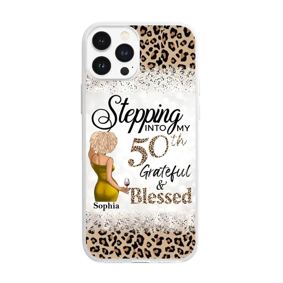 Personalized Clear Phone Case, 50th Birthday Gifts For Her, 50 And Fabulous Gifts, Gift Ideas 50th Birthday Woman