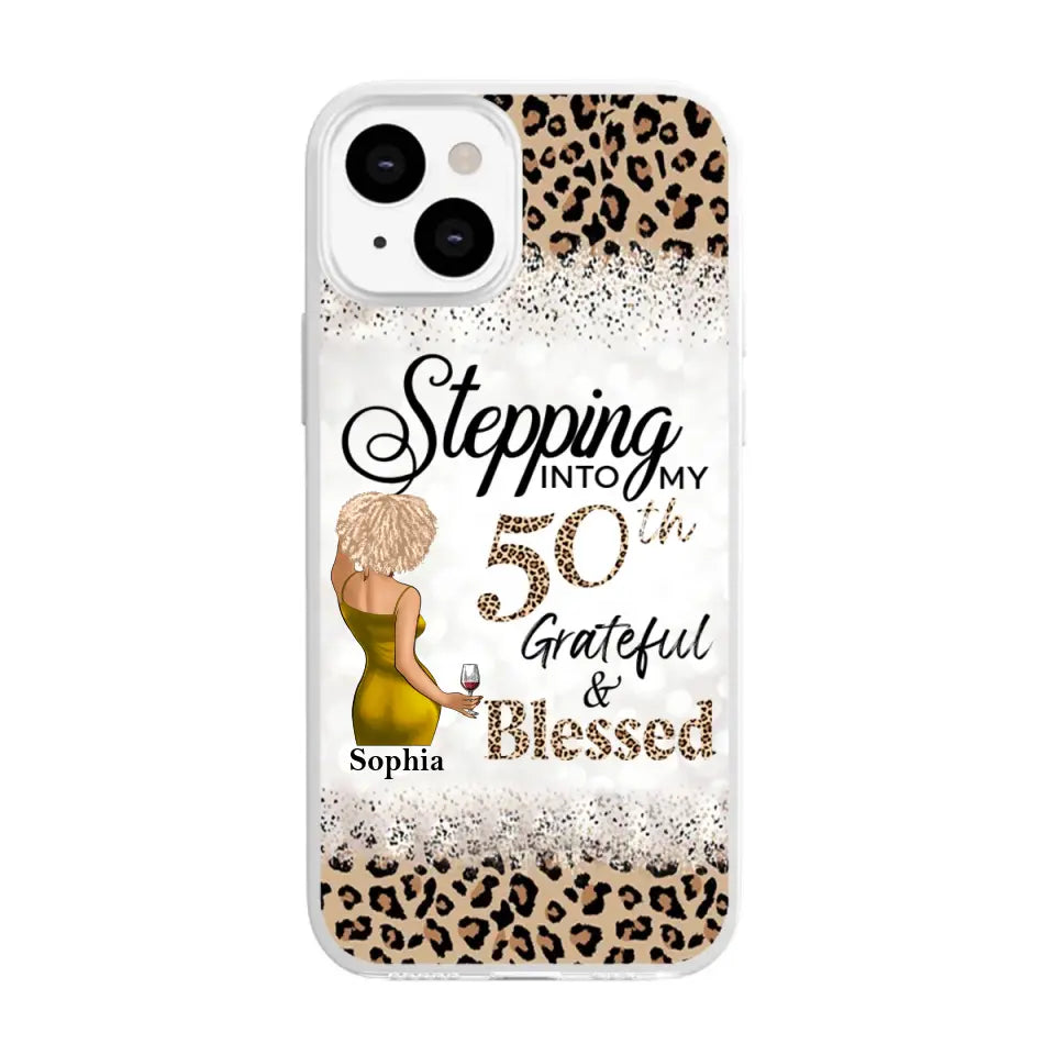 Personalized Clear Phone Case, 50th Birthday Gifts For Her, 50 And Fabulous Gifts, Gift Ideas 50th Birthday Woman