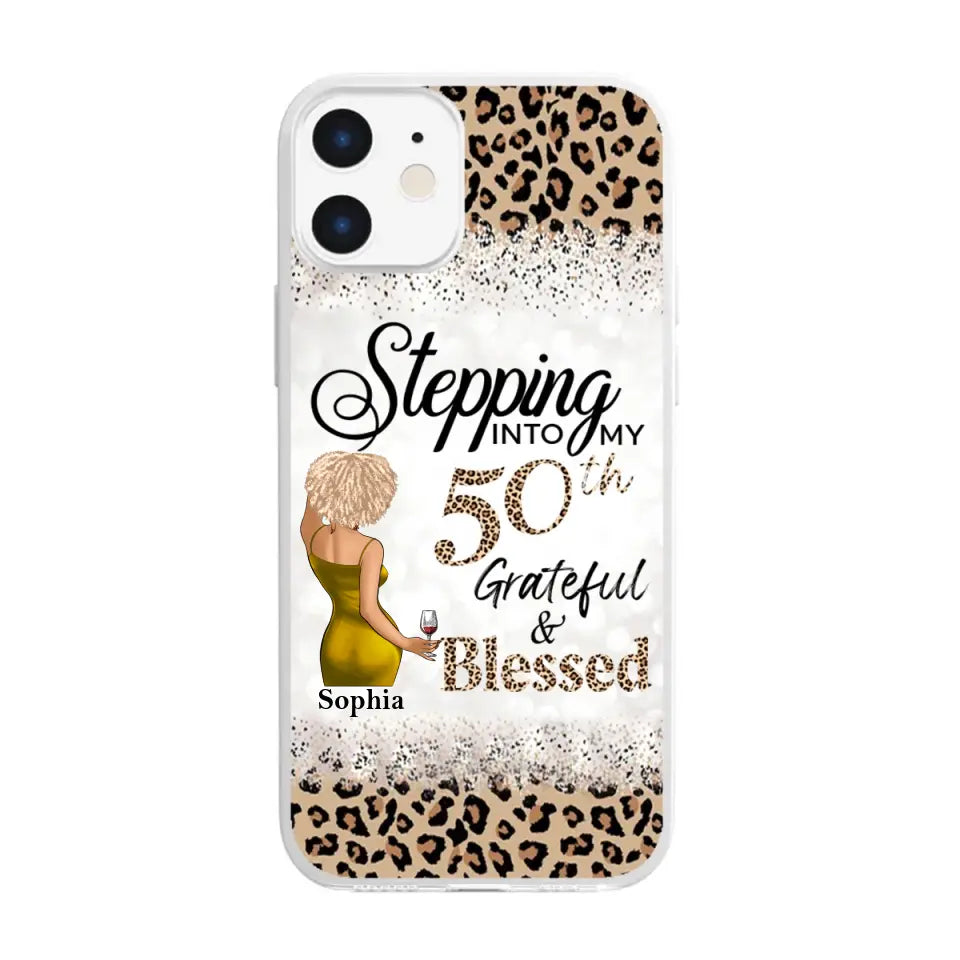 Personalized Clear Phone Case, 50th Birthday Gifts For Her, 50 And Fabulous Gifts, Gift Ideas 50th Birthday Woman