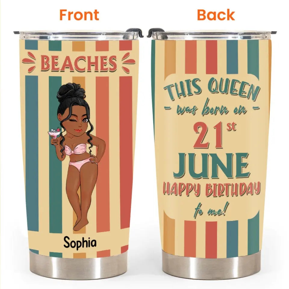 Personalized Tumblers, Birthday Tumbler, Birthdays In May, May Birthday Gifts For Her , Beach Lover
