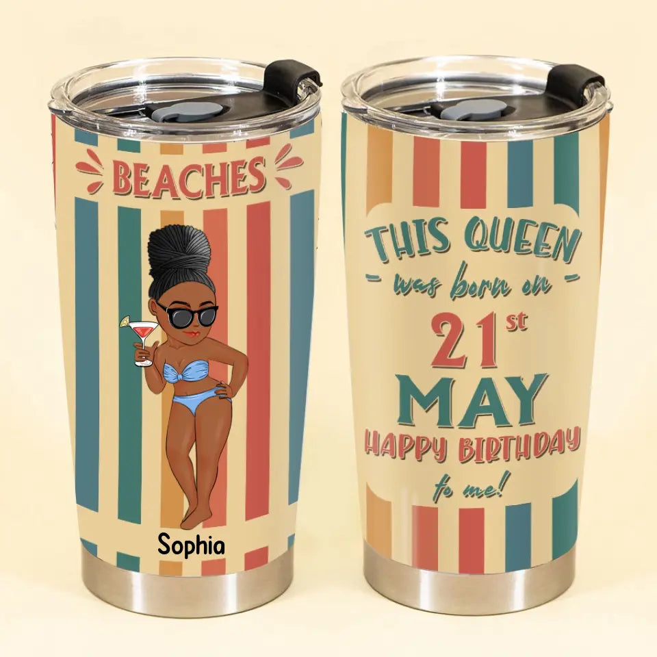 Personalized Tumblers, Birthday Tumbler, Birthdays In May, May Birthday Gifts For Her , Beach Lover