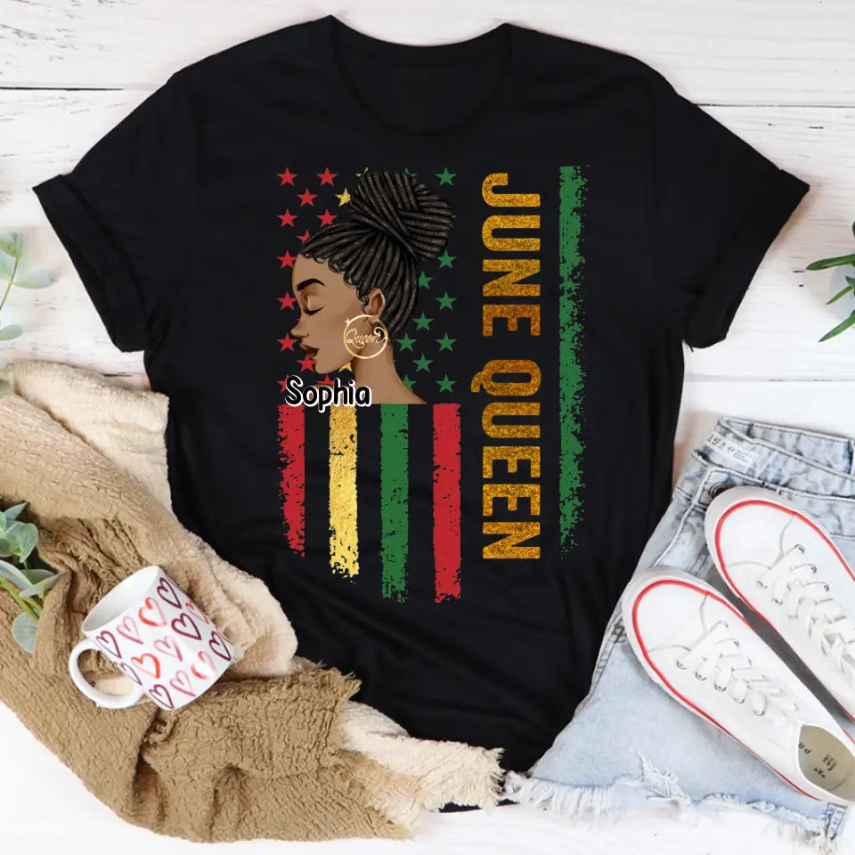 Personalized Shirt - Juneteenth T Shirt, Black Women&#39;s Juneteenth t shirt, Juneteenth shirt ideas, Black History Gift For Black Woman