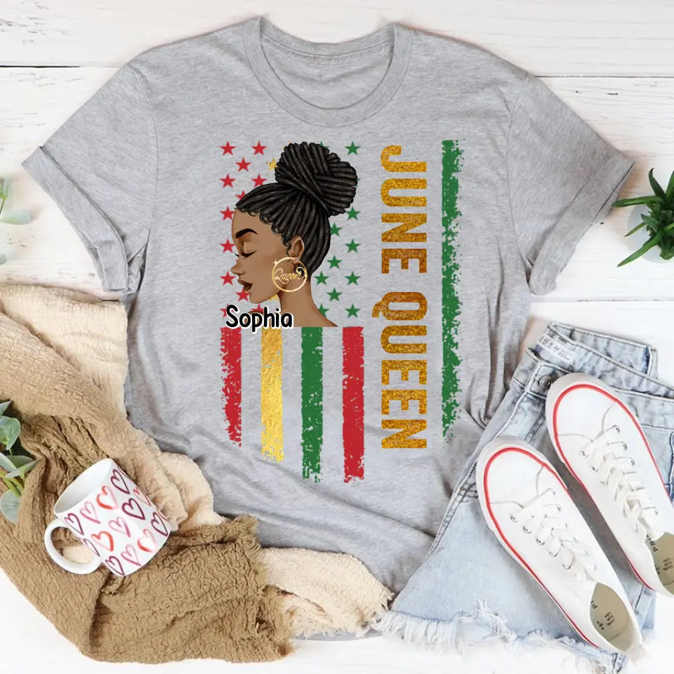 Personalized Shirt - Juneteenth T Shirt, Black Women&#39;s Juneteenth t shirt, Juneteenth shirt ideas, Black History Gift For Black Woman