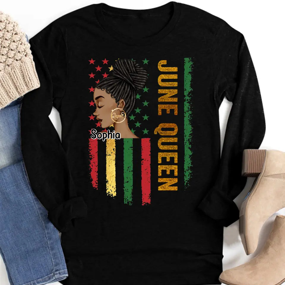 Personalized Shirt - Juneteenth T Shirt, Black Women&#39;s Juneteenth t shirt, Juneteenth shirt ideas, Black History Gift For Black Woman