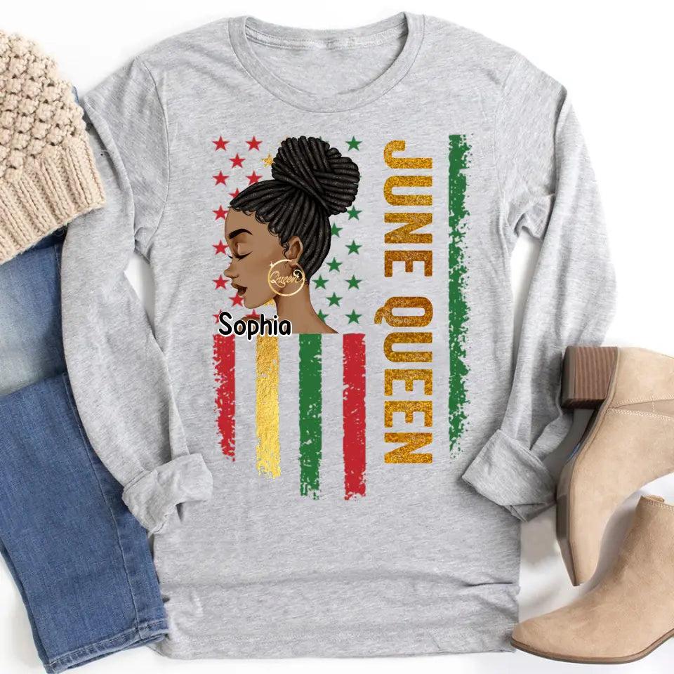 Personalized Shirt - Juneteenth T Shirt, Black Women&#39;s Juneteenth t shirt, Juneteenth shirt ideas, Black History Gift For Black Woman