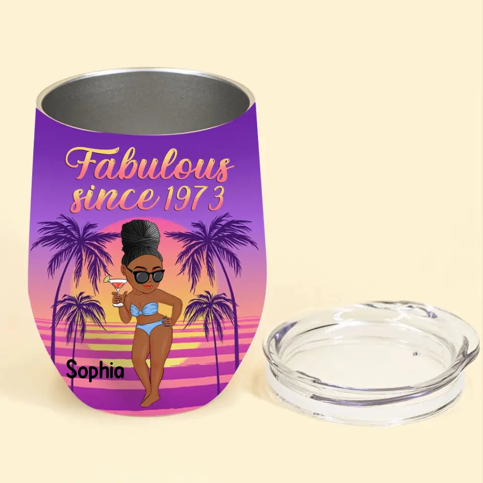 Personalized Wine Tumbler - 50th Birthday Wine Tumbler, Personalized 50th Birthday Gifts, 50th Gift Ideas For Her