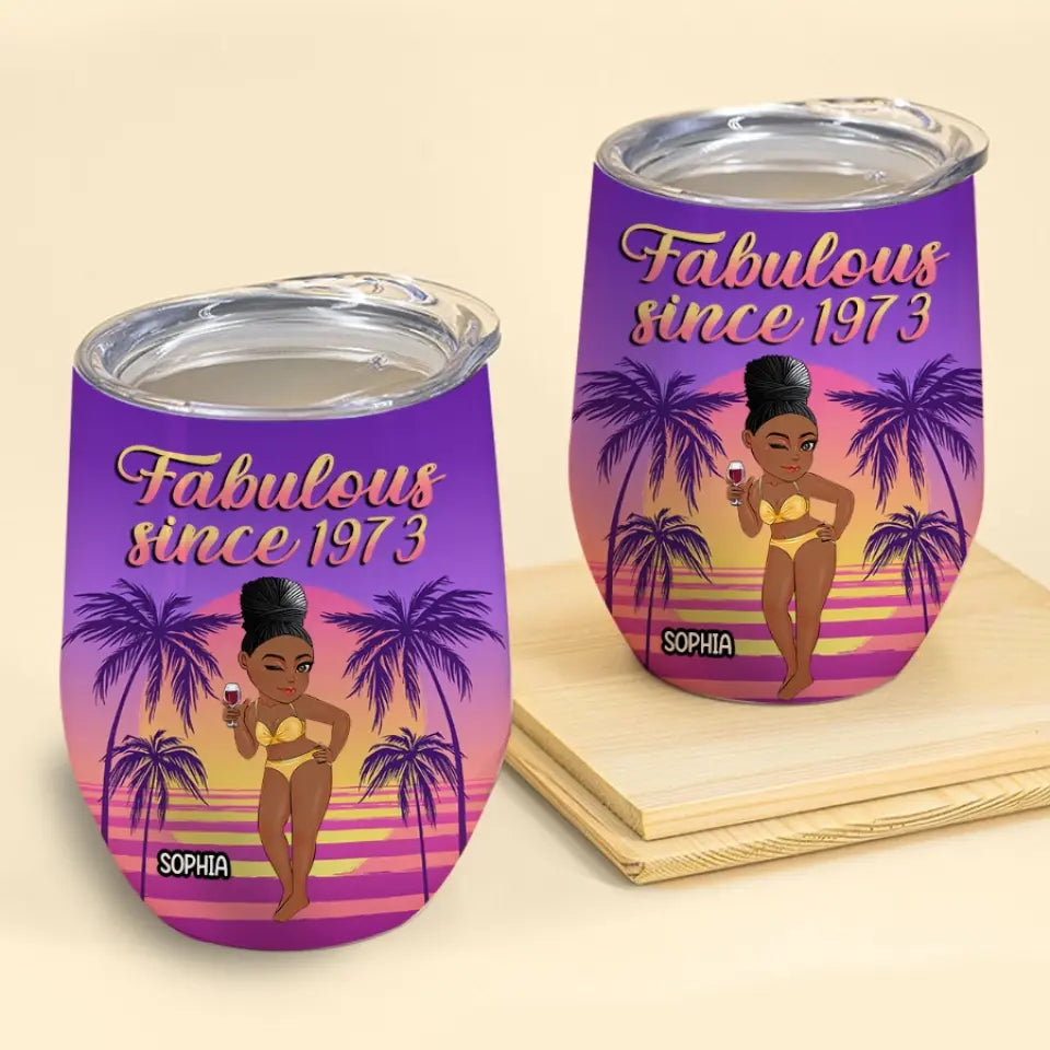 Personalized Wine Tumbler - 50th Birthday Wine Tumbler, Personalized 50th Birthday Gifts, 50th Gift Ideas For Her