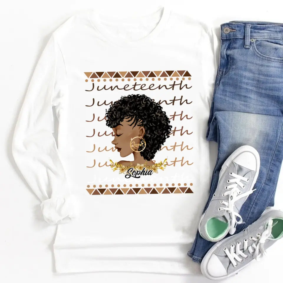 Personalized Shirt - Juneteenth T Shirt, Black Women&#39;s Juneteenth t shirt, Juneteenth shirt ideas, Black History Gift For Black Woman