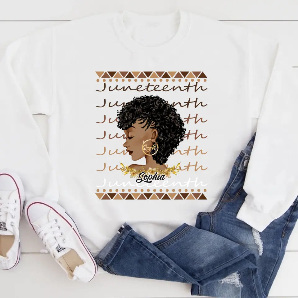 Personalized Shirt - Juneteenth T Shirt, Black Women&#39;s Juneteenth t shirt, Juneteenth shirt ideas, Black History Gift For Black Woman