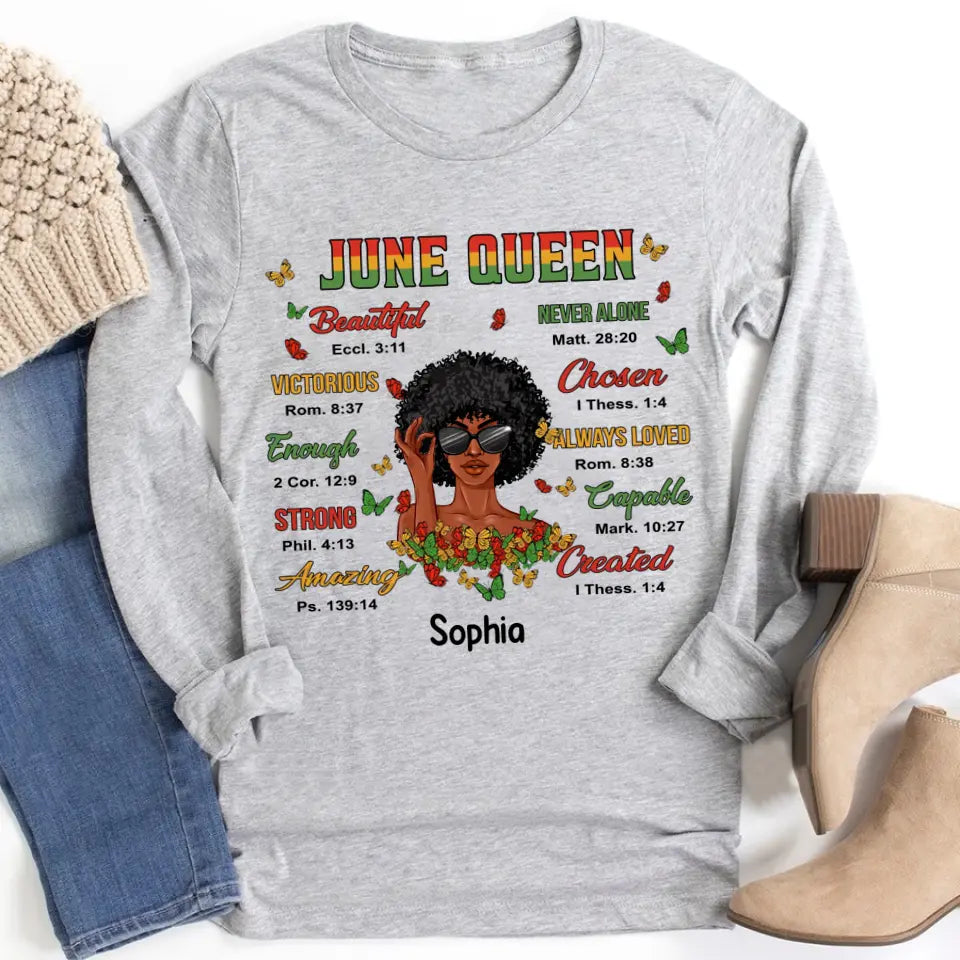 Personalized Shirt - Juneteenth T Shirt, Black Women&#39;s Juneteenth t shirt, Juneteenth shirt ideas, Black History Gift For Black Woman