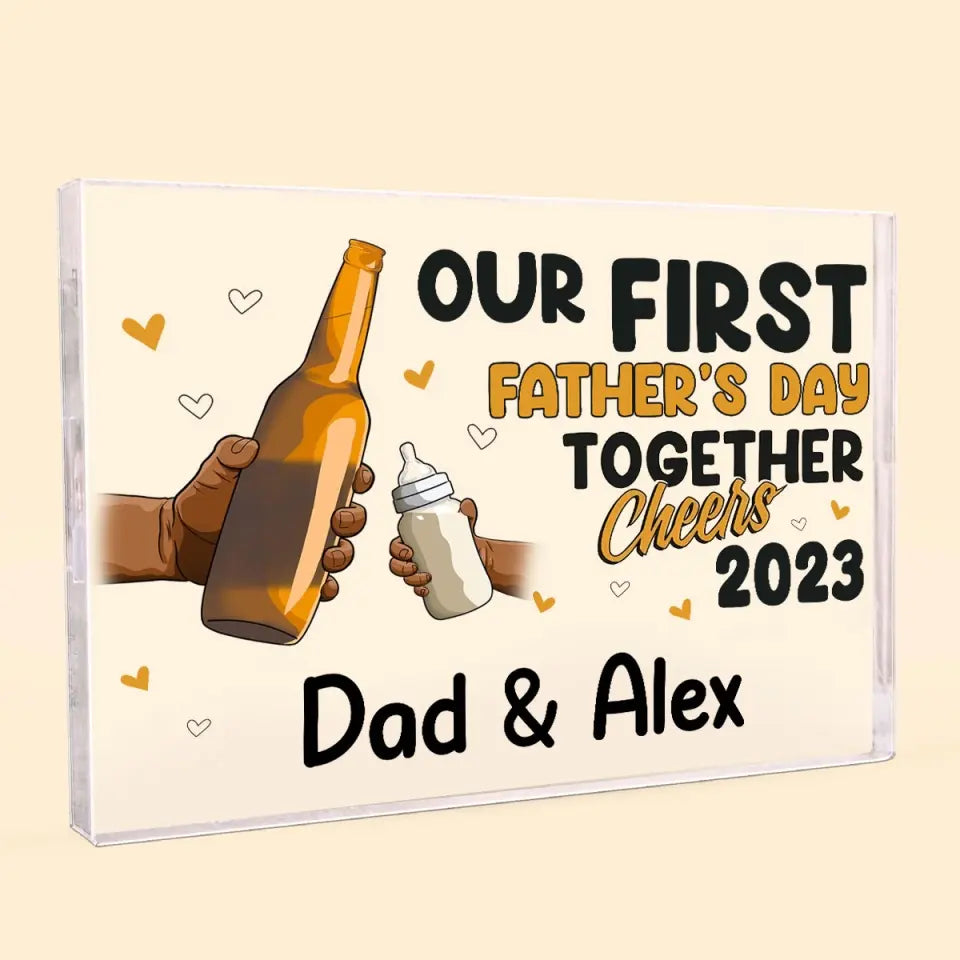 First Fathers day gift, Custom Shape Acrylic Plaque, Best Gifts for new Dads, First Fathers day gift ideas