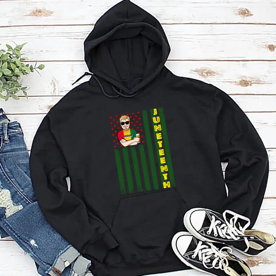 Juneteenth Shirt, Custom Juneteenth Shirt, Juneteenth Black King Melanin Dad Fathers Day Men Father Fun T-Shirt