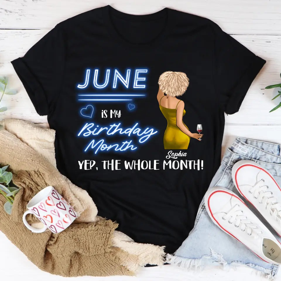 June Birthday Shirt, Custom Birthday Shirt, Queens Born In June, June Birthday Shirts For Woman, June Birthday Gifts