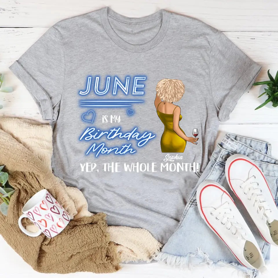 June Birthday Shirt, Custom Birthday Shirt, Queens Born In June, June Birthday Shirts For Woman, June Birthday Gifts